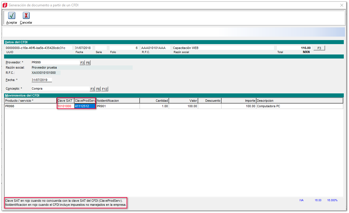 18 Generacion documento CFDI
