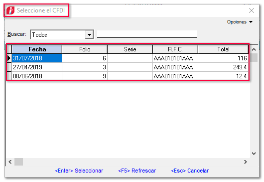 24 selecciona CFDI
