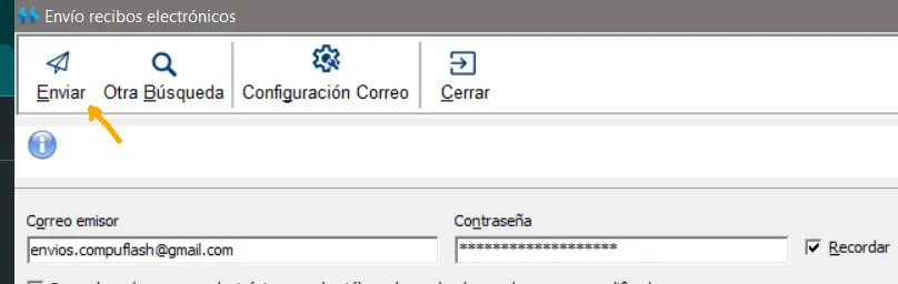 envio masivo de recibos enviar